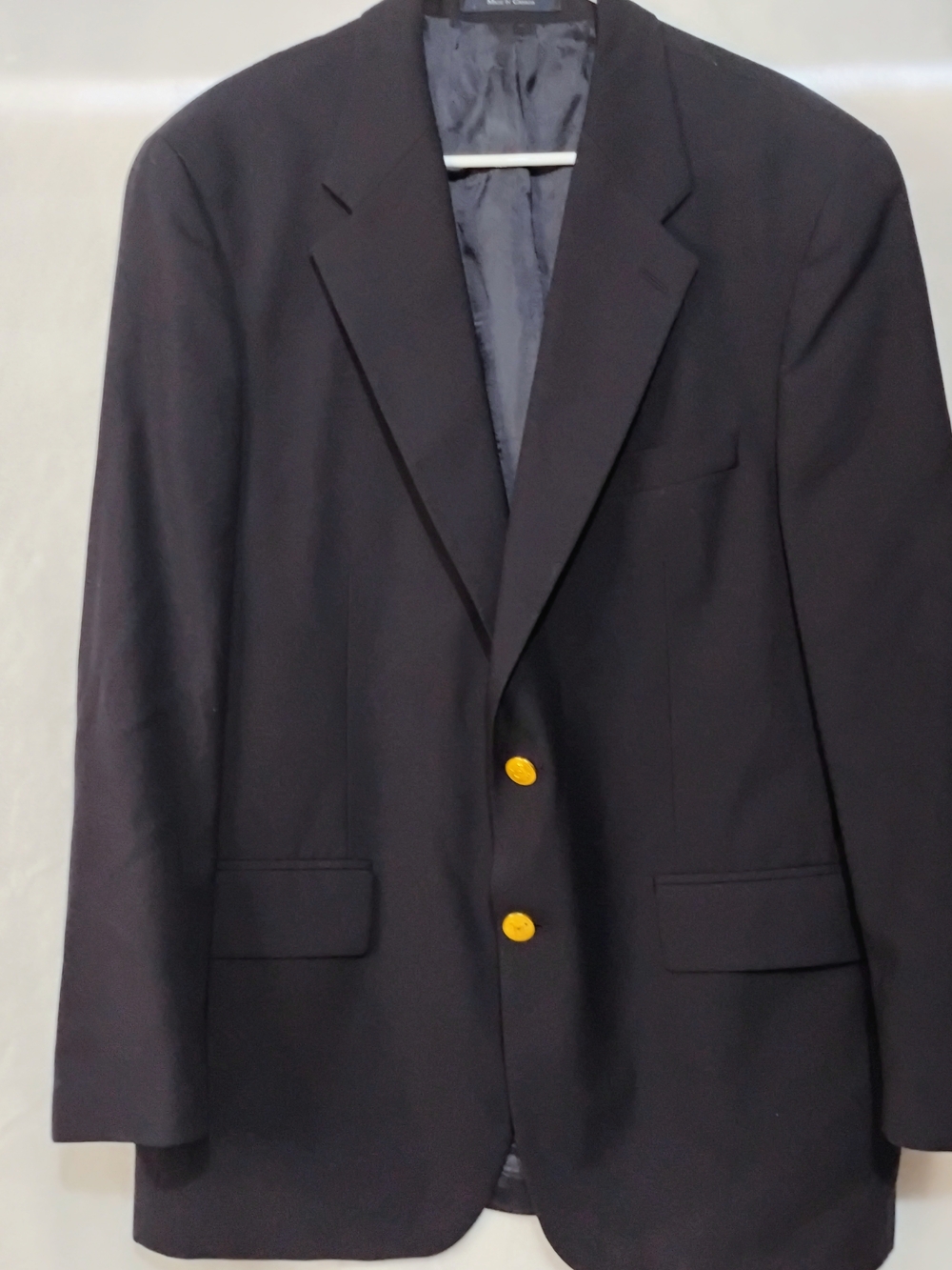 Vtg Chaps Ralph Lauren Mens 42R Navy Wool Blazer Sport Coat Jacket Gold Buttons